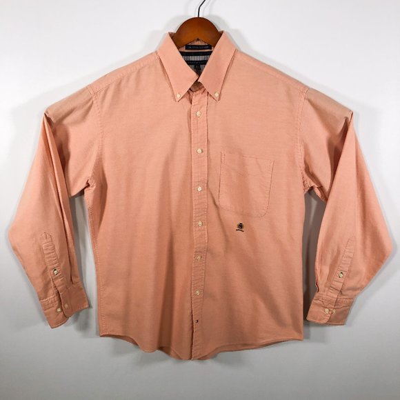 Tommy Hilfiger Peach Oxford Shirt 16.5 34/35 L - Picture 1 of 8